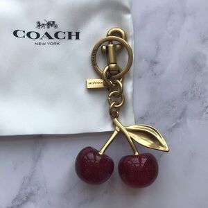 Coach Red Cherry Keychain